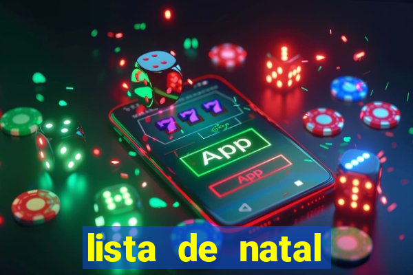 lista de natal para imprimir