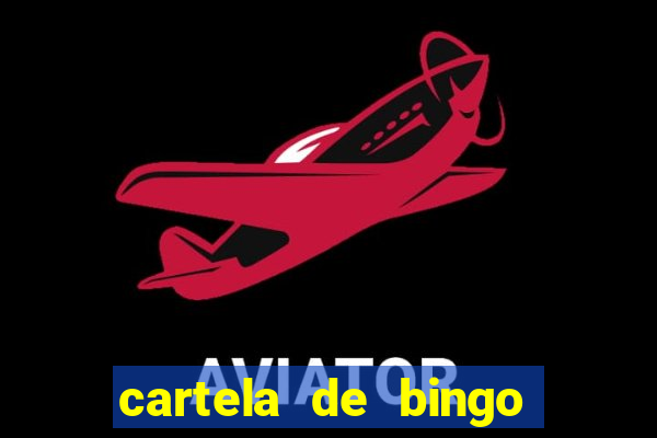 cartela de bingo cha de bebe