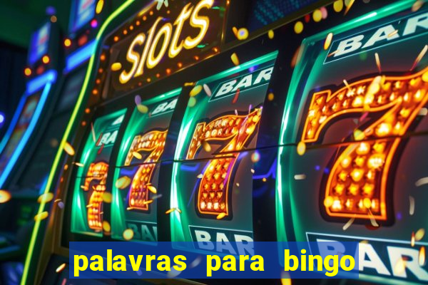 palavras para bingo cha de bebe